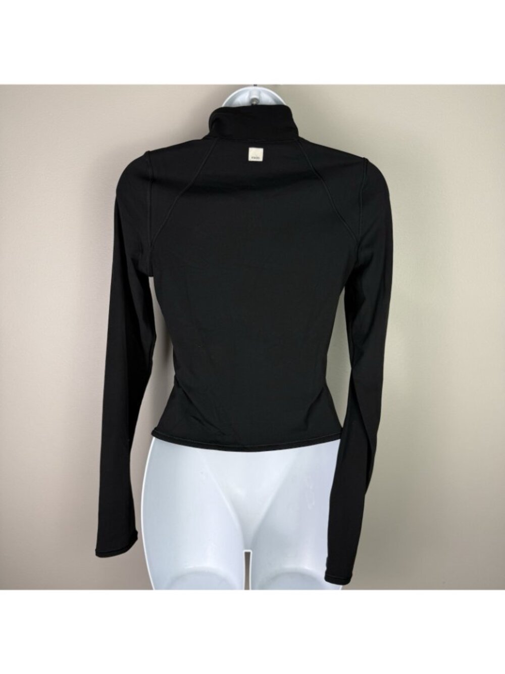 Vuori Chilled Out Track Full Zip Jacket S Black Mock Neck Athleisure Granola - Picture 5 of 9